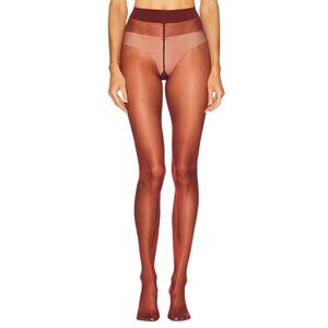 Wolford Satin Touch 20 Tights in Midnight Red Small New Womens Nylons Pantyhose